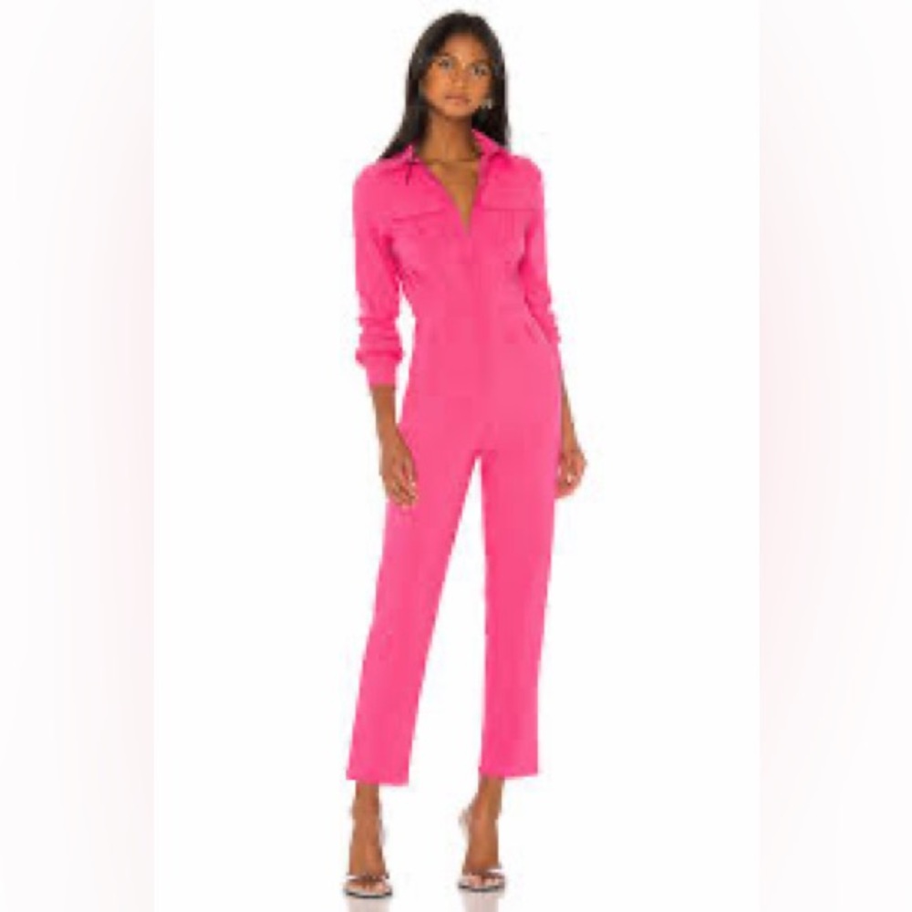Superdown Bright Pink Jumpsuit